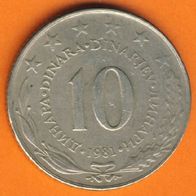 Jugoslawien 10 Dinara 1981