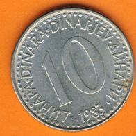 Jugoslawien 10 Dinara 1983