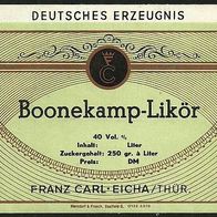 Spirituosen-Etikett "Boonekamp" Likörfabrik Franz Carl, Eicha Lkr. Hildburghausen