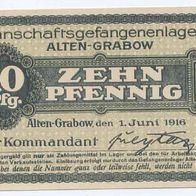 Alten Grabow Kriegsgefangenenlager 10 Pfennig vom 01.06.1916 Mannschaftsgefangenenla