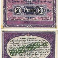 Brandenburg Havel Kriegsgefangenenlager 50 Pfennig vom 1.10.1917