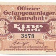 Clausthal Kriegsgefangenenlager 1 Mark vom Dez. 1917, mit Seriennummer 3878