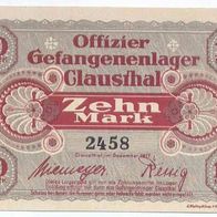 Clausthal Kriegsgefangenenlager 10 Mark vom Dez. 1917, mit Seriennummer 2458