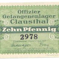 Clausthal Kriegsgefangenenlager 10 Pfennig vom Dez. 1917, mit Seriennummer 2978