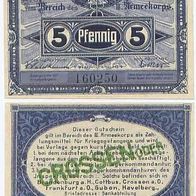 Crossen Kriegsgefangenenlager 5 Pfennig vom 1.10.1917