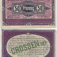 Crossen Kriegsgefangenenlager 50 Pfennig vom 1.10.1917