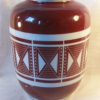 Spechtsbrunn Porzellan Vase mit geometrischem Dekor