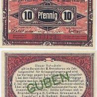 Guben Kriegsgefangenenlager 10 Pfennig vom 1.10.1917