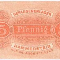 Hammerstein Kriegsgefangenenlager 5 Pfennig nicht entwertet beste Erhaltung