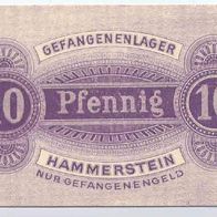 Hammerstein Kriegsgefangenenlager 10 Pfennig nicht entwertet beste Erhaltung