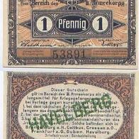 Havelberg Kriegsgefangenenlager 1 Pfennig vom 1.10.1917