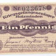 Holzminden Kriegsgefangenenlager 1 Pfennig 12. 1916. Nr. 023678