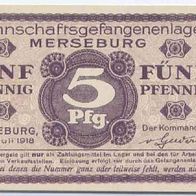 Merseburg Kriegsgefangenenlager 5 Pfennig vom 1. 06. 1918, Nr. 580036