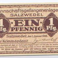 Salzwedel Kriegsgefangenenlager 1 Pfennig vom 1. 01. 1916 Mannschaftslager