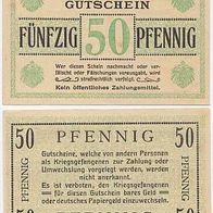 Zossen Kriegsgefangenenlager Weinberge 50 Pfennig, Farbe hellgrün