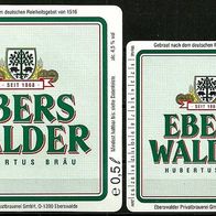 ALT ! Bieretiketten Brauerei † 1993 Eberswalde Lkr. Barnim BL. Brandenburg