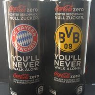 2 Coca Cola Sonderdosen vom DFB Pokal Dortmund - München, ungeöffnet