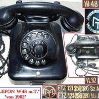 TelefonTyp: W 48 M.T. * F.-Merk Telefonbau A.G. München von 1962