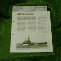 Schlachtschiff "North Carolina" - Infoblatt