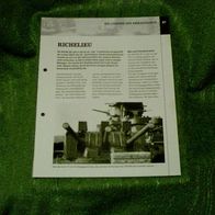 Schlachtschiff "Richelieu" - Infoblatt