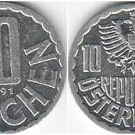 Österreich 10 Groschen 1991 (m22)