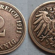 Deutsches Reich 2 Pfennig 1911 A ## DE-2 B2
