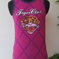 Tiger Club" T-Shirt Gr. 152 lila Tank Top Shirt Pulli Tunika Hemd Animal Print