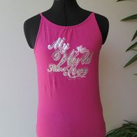 Tank-Top Gr. 164 "Rebell B" pink T-Shirt Tunika Hemd Spaghetti Träger