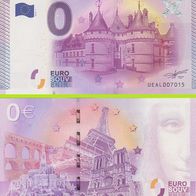 0 Euro Schein Domaine de Chaumont-sur-Loire UEAL 2015-1 selten Nr 7015