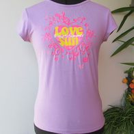 T-Shirt Gr. 164 "Miss Teens" lila Aufdruck Shirt Tunika Hemd Mädchen Girls Top