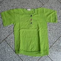 Süßes grünes T-Shirt mit bunten Knöpfen Gr. 104