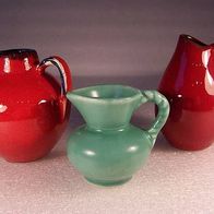 Drei kleine Keramik-Henkel-Vasen , W. - Germany