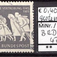 BRD / Bund 1965 20 Jahre Vertreibung MiNr. 479 gestempelt