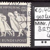 BRD / Bund 1965 20 Jahre Vertreibung MiNr. 479 gestempelt -1-