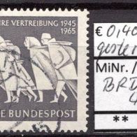 BRD / Bund 1965 20 Jahre Vertreibung MiNr. 479 gestempelt -2-