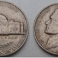 USA, Vereinigte Staaten 5 Cents 1964 D ## Kof4