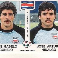 Panini Fussball WM Italien 1990 Luis Gabelo Conejo / Jose Hidalgo Costa Rica Nr 183