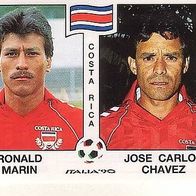 Panini Fussball WM Italien 1990 Ronald Marin / Jose Carlos Chavez Costa Rica Nr 186
