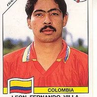 Panini Fussball WM Italien 1990 Leon Fernando Villa Colombia Nr 294