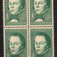 Liechtenstein postfrisch Michel Nr. 448 - Viererblock