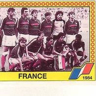 Panini Fussball Euro 1988 Mannschaftsbild France mit Platini Nr 17