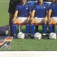 Panini Fussball Euro 1988 Teilbild Mannschaft Italia Nr 74