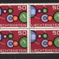 Liechtenstein postfrisch Michel Nr. 414 - Viererblock