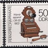 DDR 1989 Fernsprechapparate im Wandel der Zeit MiNr. 3226 - 3229 postfrisch