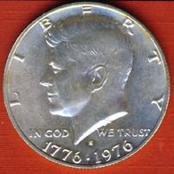 USA 1/2 Dollar 1976 S Kennedy Top