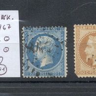 Briefmarken Frankreich 1862 / 1867 Freim. 20 C - 10 C