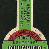 ALT ! DDR Bieretikett VEB (K) Stadtbrauerei Forst Abt. Döbern (1961 - 1967)