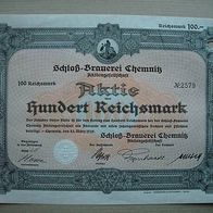 Aktie Schloß-Brauerei Chemnitz AG 100 RM 1939
