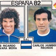 Panini Fussball WM Espana 1982 Mora / Recinos Salvador Nr 220