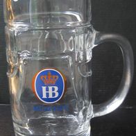 Glas - Bierkrug "Lederhose" - 0,5 l - Hofbräu München - Bier / Bayern / Kult